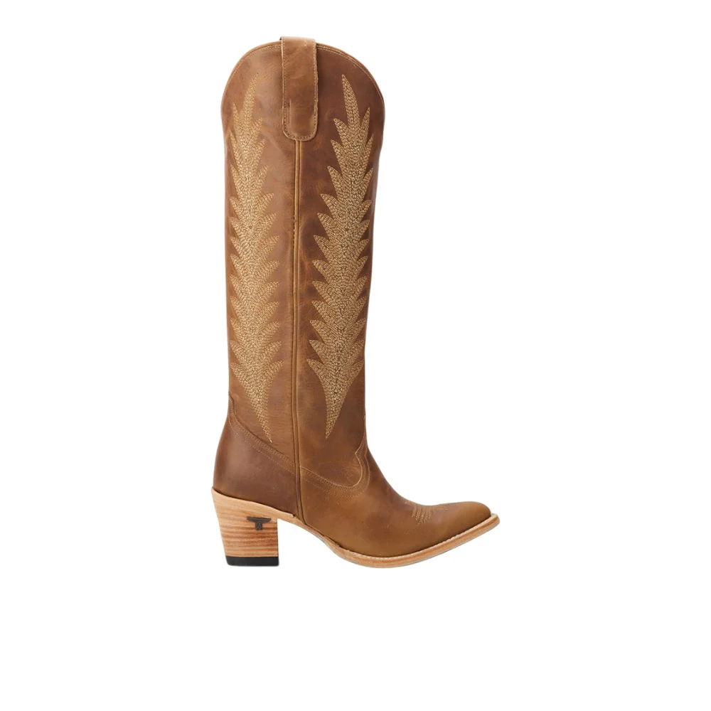 Jentry Knee High Embroidered Round Toe Cowboy Boot