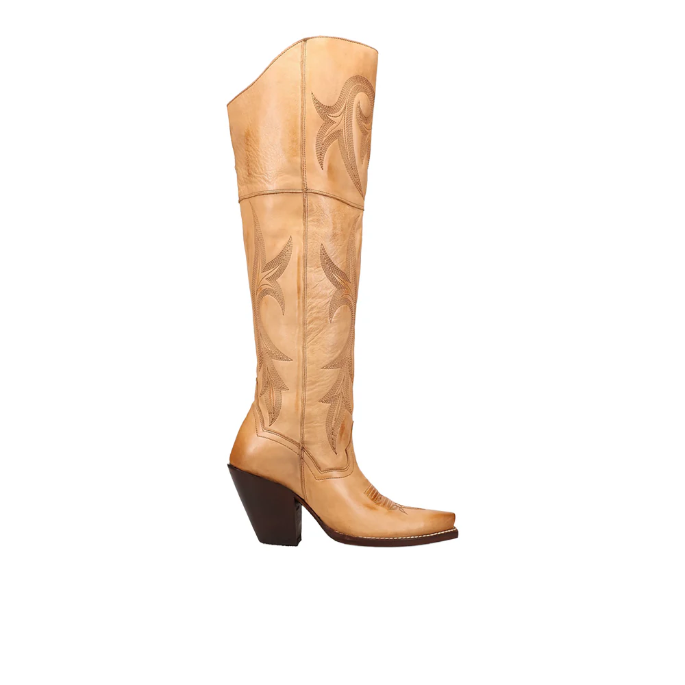 Jilted Leather Snip Toe Zippered Cowboy Boots