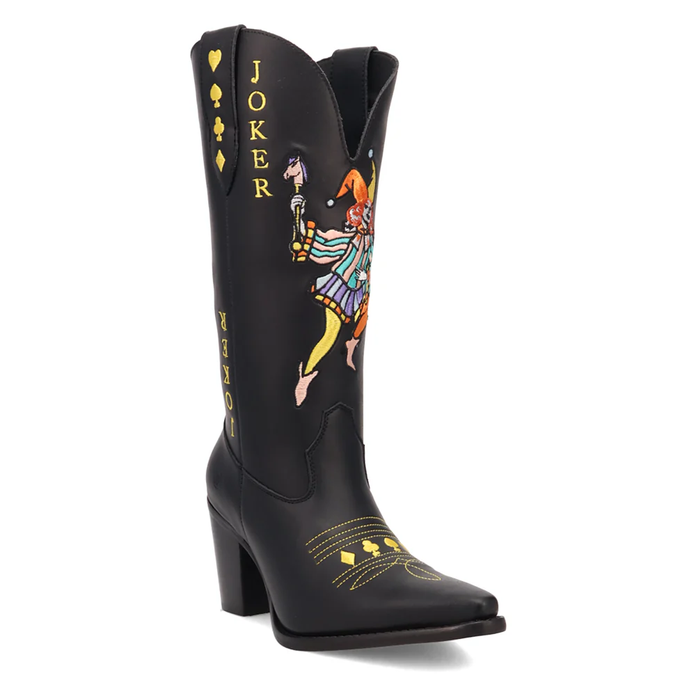 Joker Graphic Snip Toe Pull On Boots - Image 2