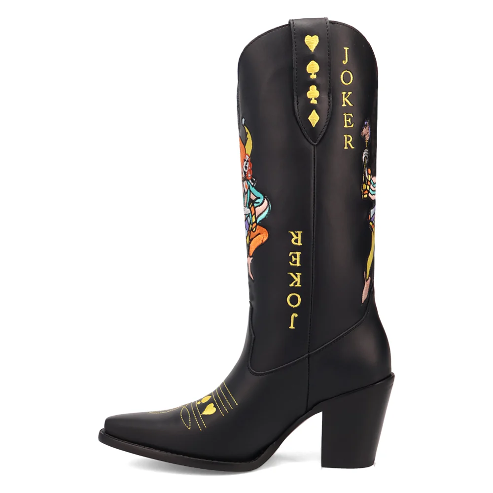 Joker Graphic Snip Toe Pull On Boots - Image 3