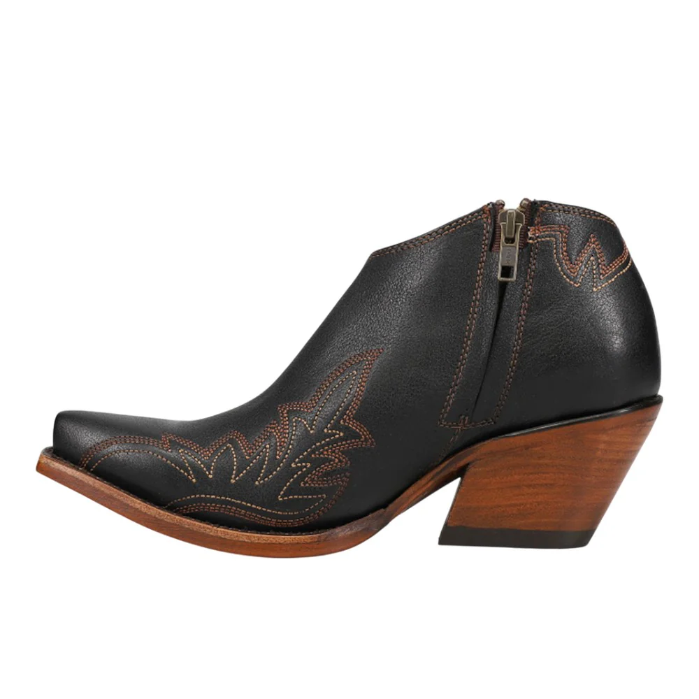 Jolene Embroidered Zippered Snip Toe Cowboy Booties - Image 3