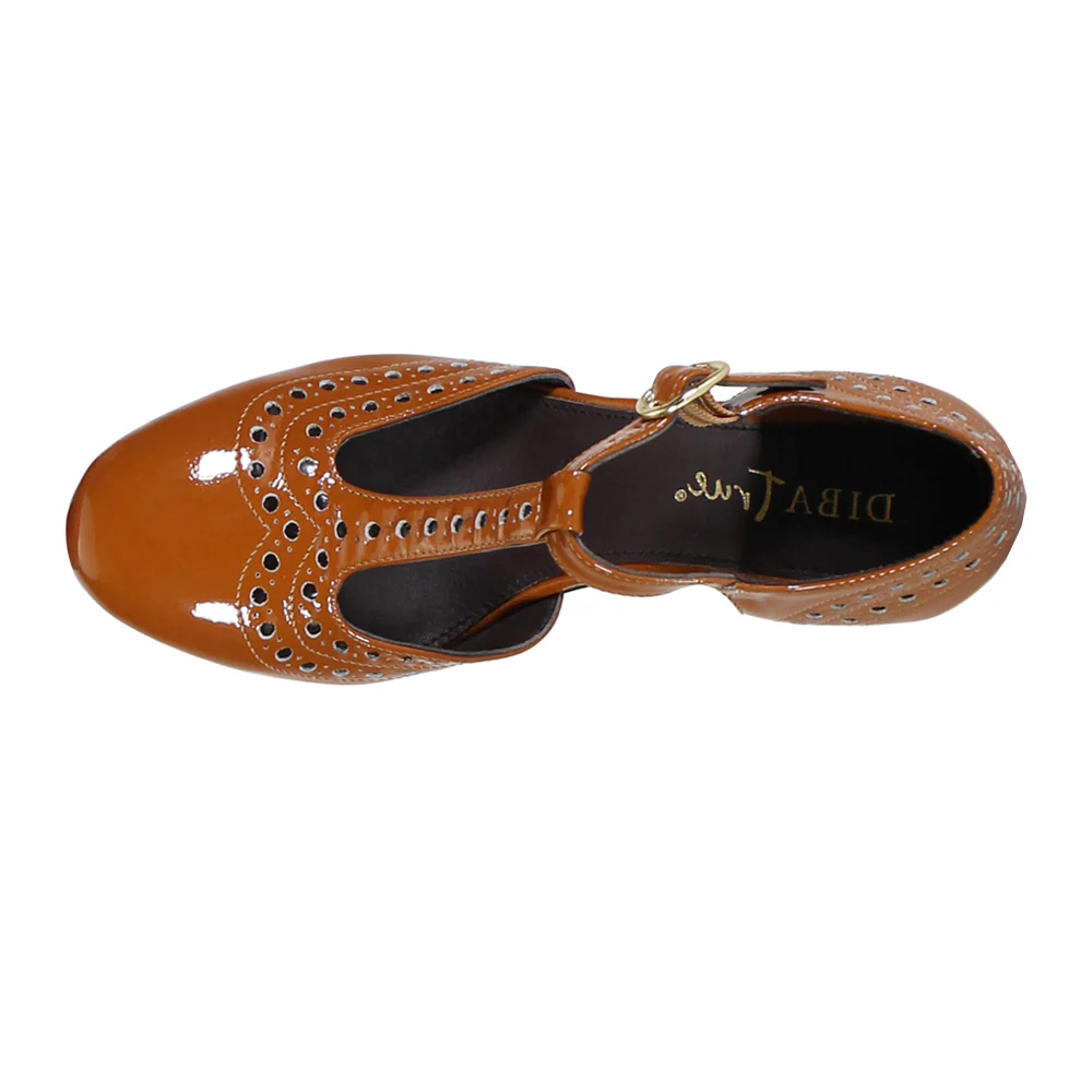 Juke Box T-Strap Mary Jane Round Toe Block Heel Pumps - Image 4