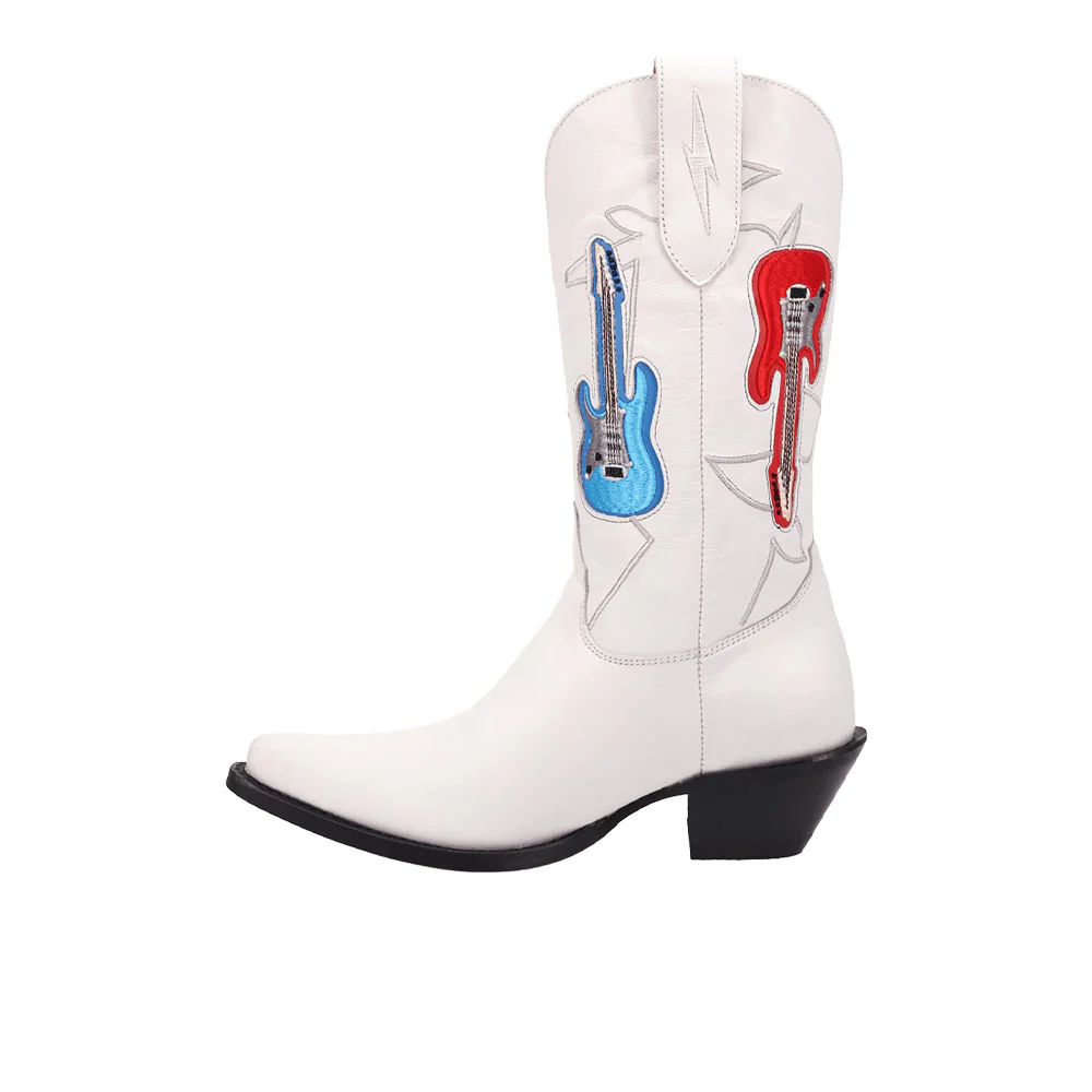 Jukebox Leather Snip Toe Cowboy Boots - Image 3