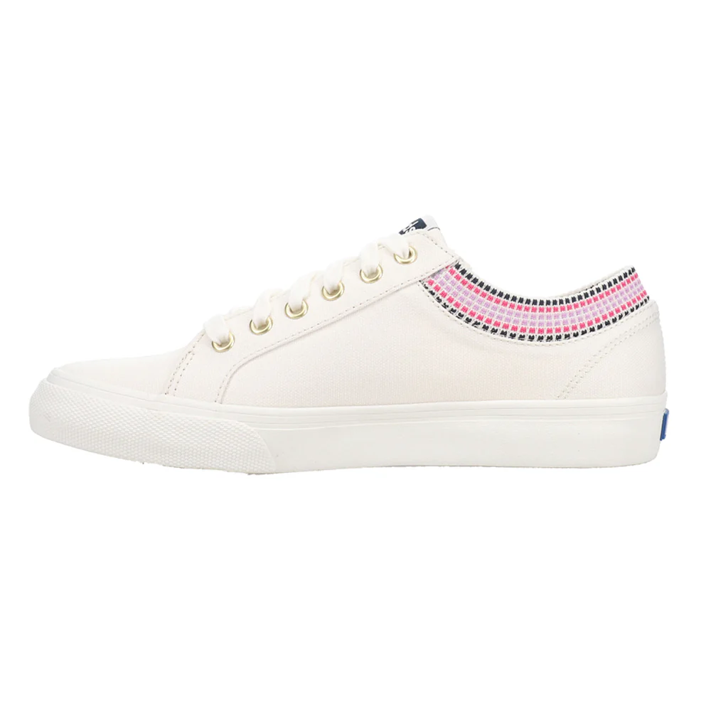 Jump Kick Rib Knit Collar Lace Up Sneakers - Image 3