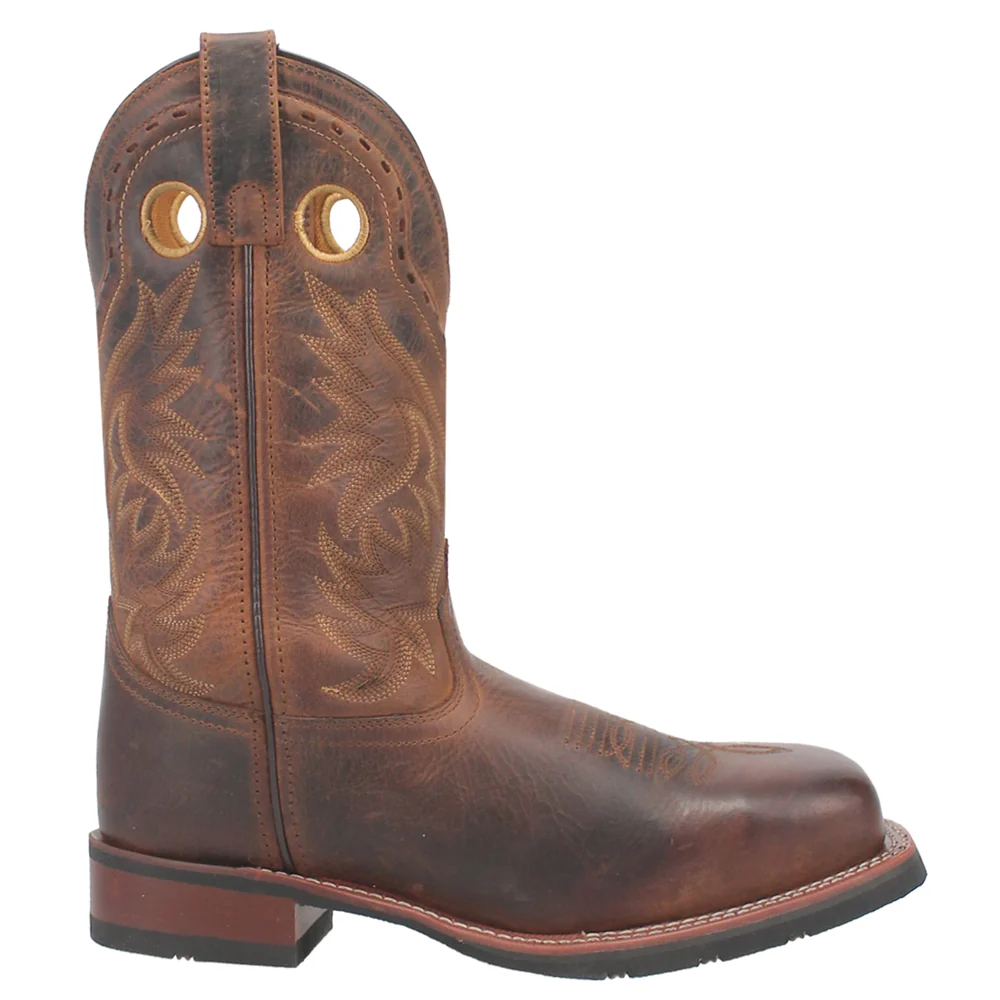 Kane Embroidered Square Toe Pull On Cowboy Boots