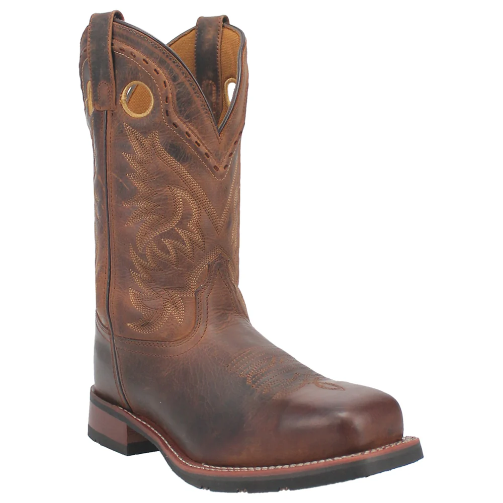 Kane Embroidered Square Toe Pull On Cowboy Boots - Image 2