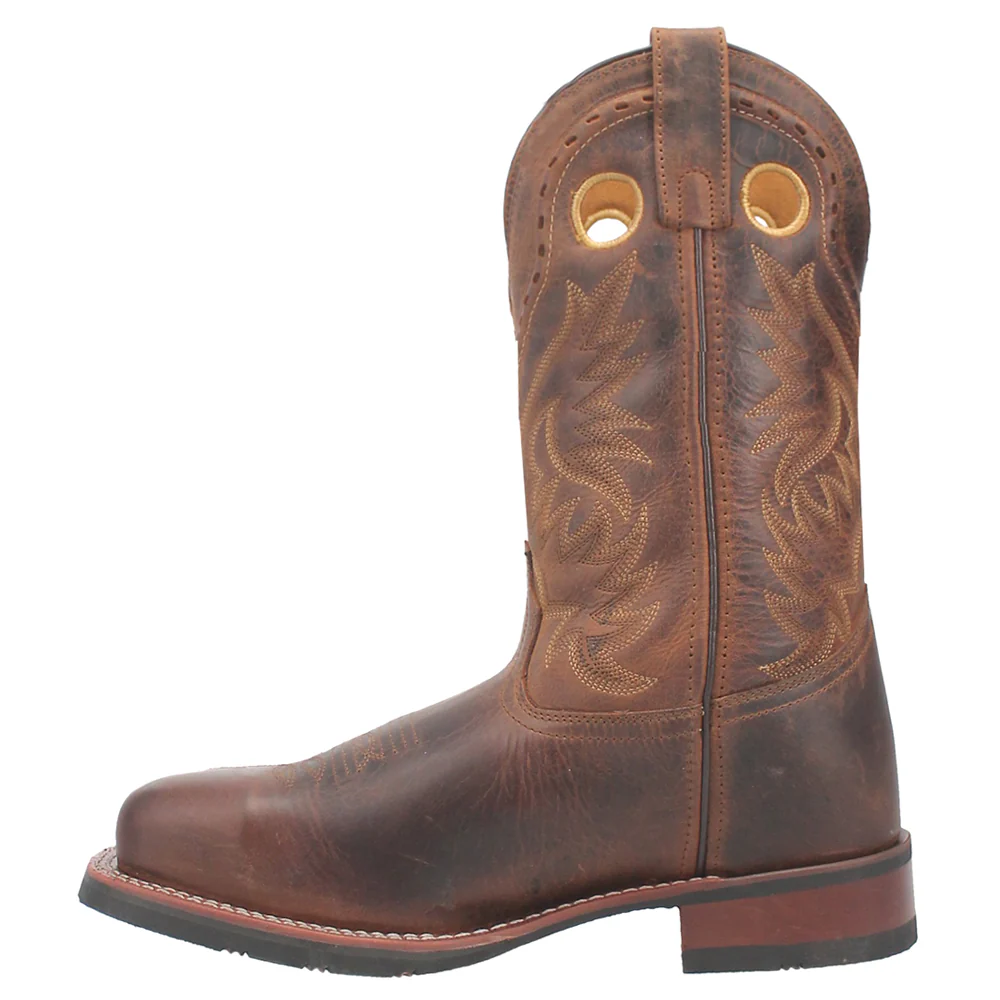 Kane Embroidered Square Toe Pull On Cowboy Boots - Image 3