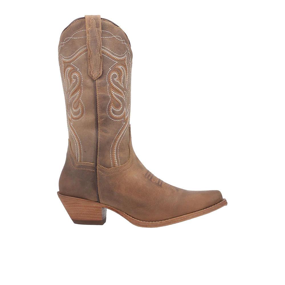 Karmel Embroidered Pull On Snip Toe Cowboy Boots