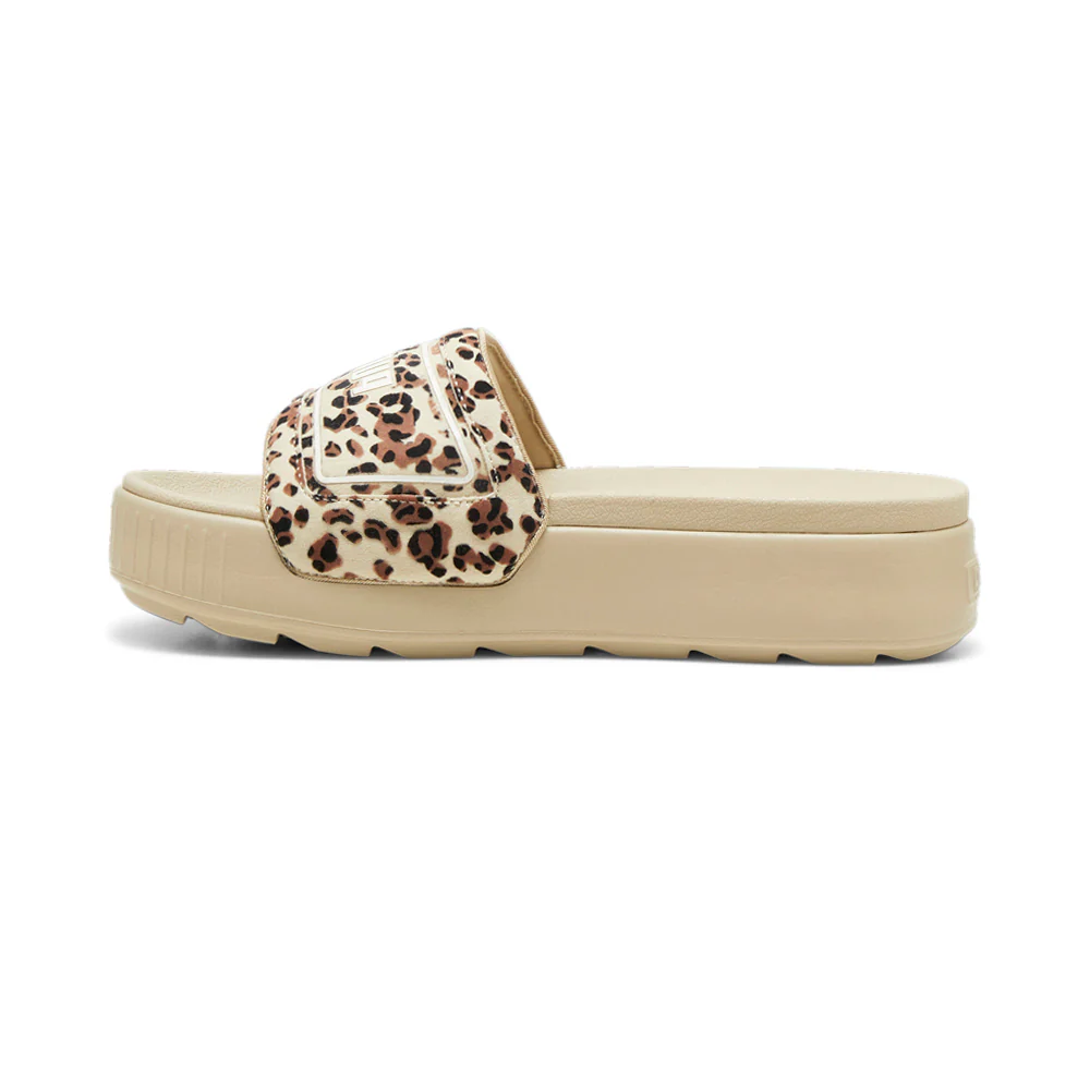 Karmen Drama Leopard Platform Slide Sandals - Image 3