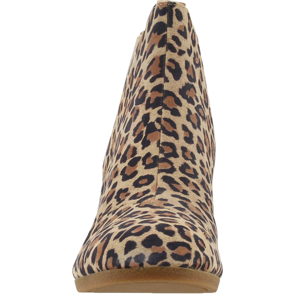 Kelsey Leopard Round Toe Wedge Booties - Image 5