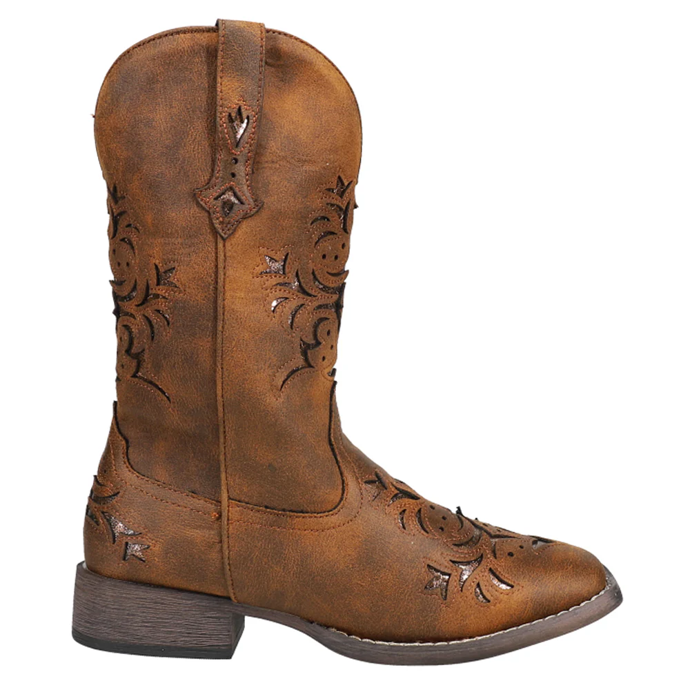 Kennedy Glitter Square Toe Cowboy Boots