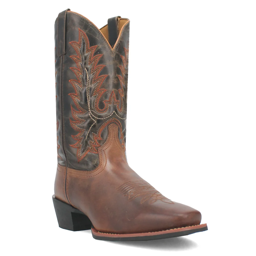Kent Embroidered Square Toe Pull On Cowboy Boots - Image 2