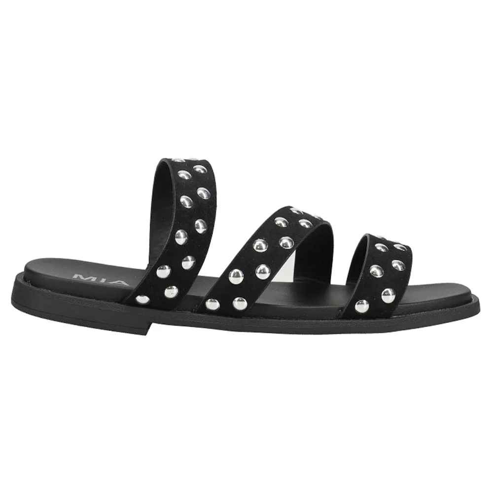Keona Studded Flat Slide Sandals