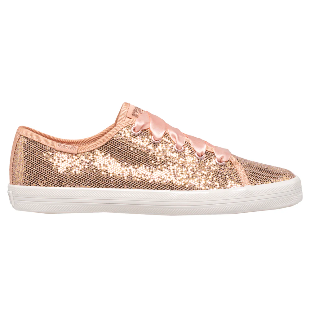 Kickstart Celebrations Glitter Lace Up Sneakers