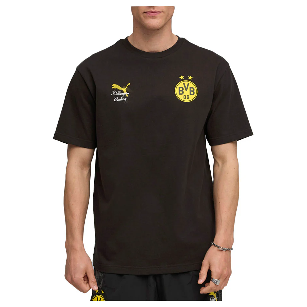 PUMA X KIDSUPER Borussia Dortmund Graphic Crew Neck Short Sleeve T-Shirt - Image 3