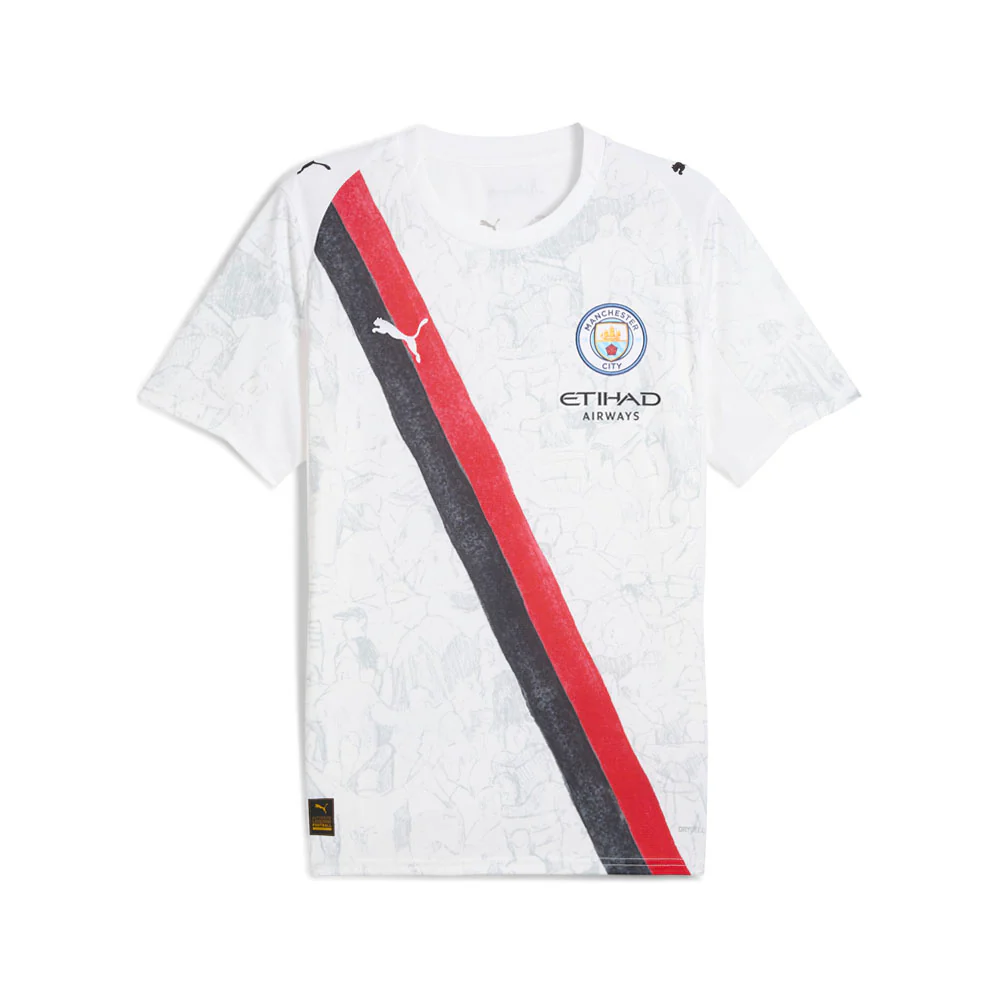 PUMA X KIDSUPER Manchester City F.C. Crew Neck Short Sleeve Soccer Jersey Replica