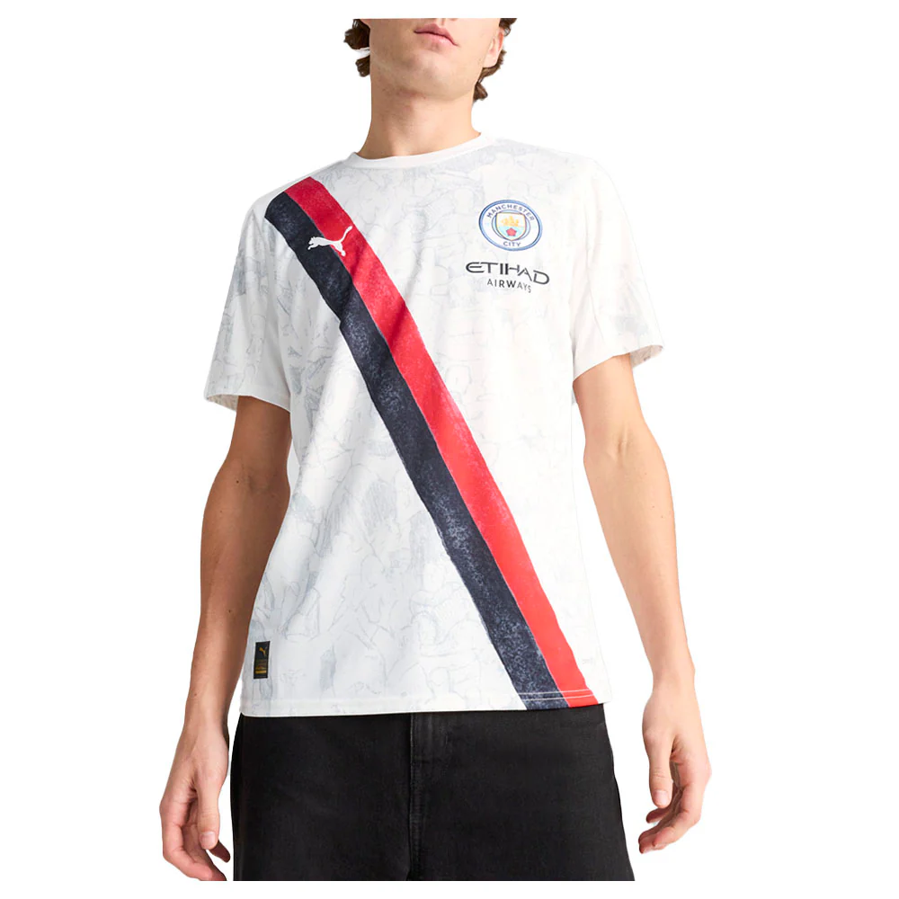 PUMA X KIDSUPER Manchester City F.C. Crew Neck Short Sleeve Soccer Jersey Replica - Image 3