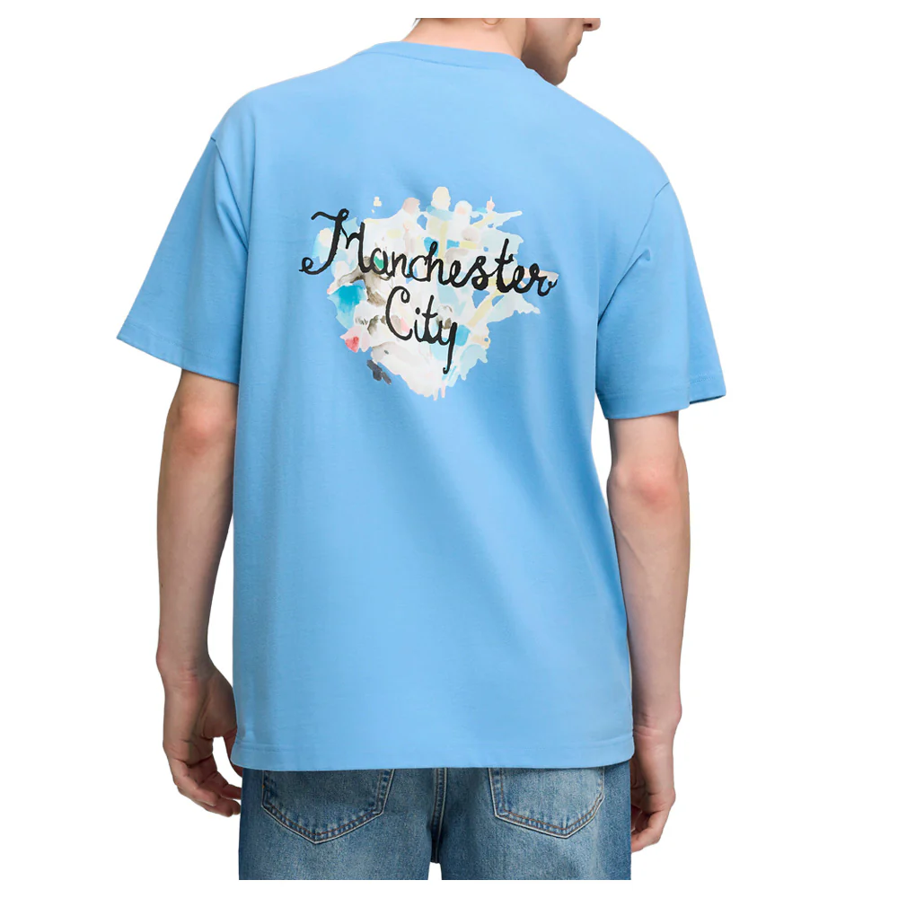 PUMA X KIDSUPER Manchester City F.C. Graphic Crew Neck Short Sleeve T-Shirt - Image 4