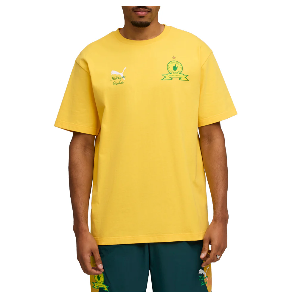 PUMA X KIDSUPER Mamelodi Sundowns Graphic Crew Neck Short Sleeve T-Shirt - Image 3
