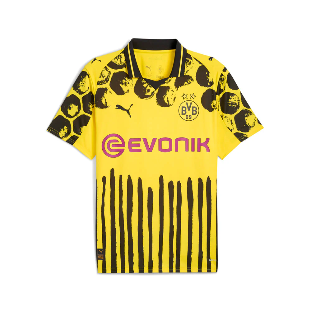 PUMA X KIDSUPER Borussia Dortmund Collared Short Sleeve Soccer Jersey Replica