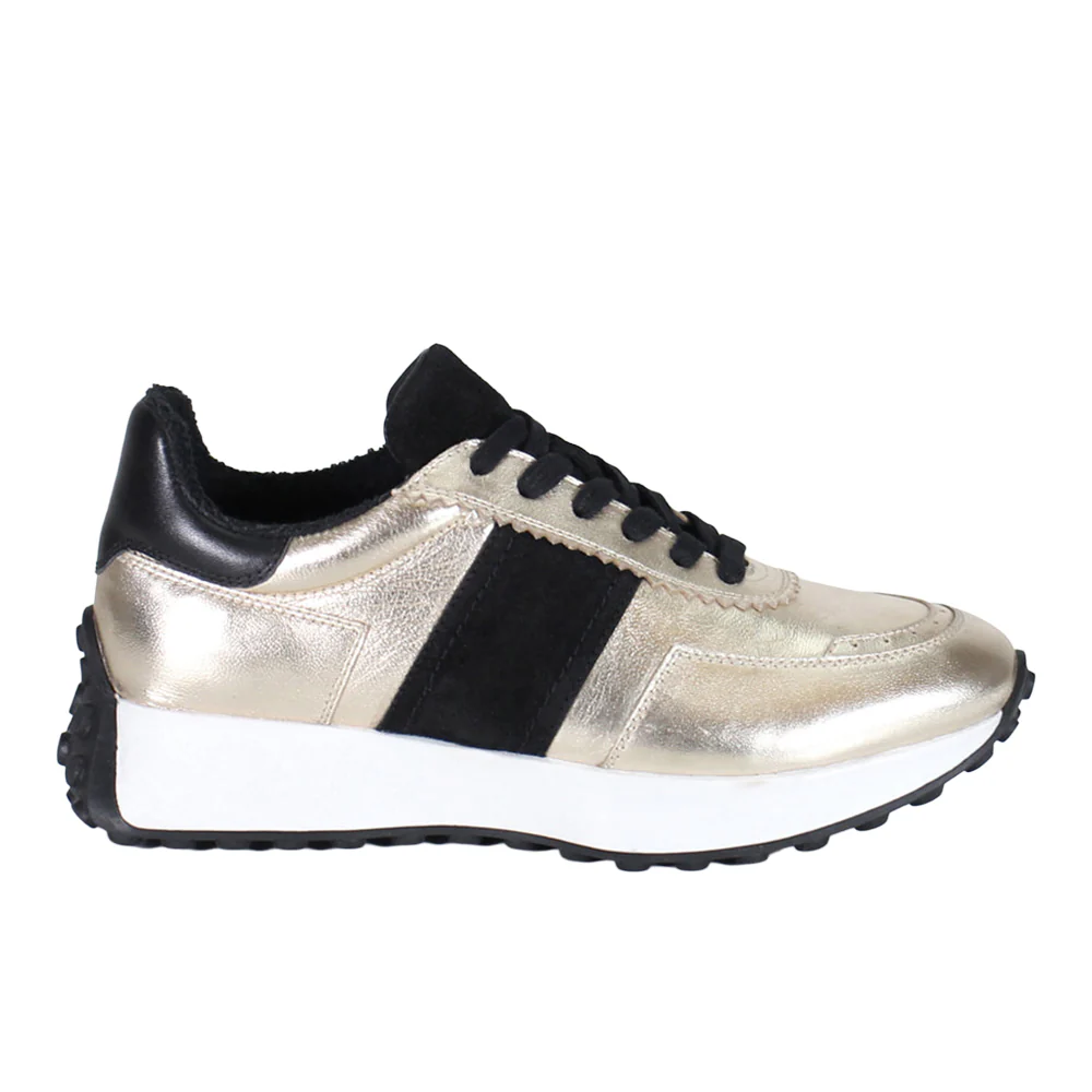 Know It All Metallic Lace Up Sneakers