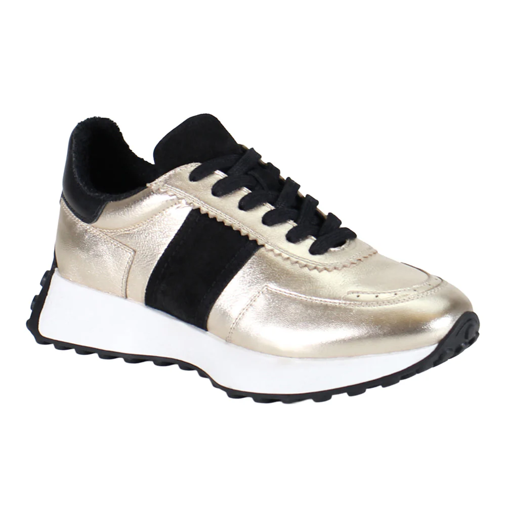 Know It All Metallic Lace Up Sneakers - Image 2