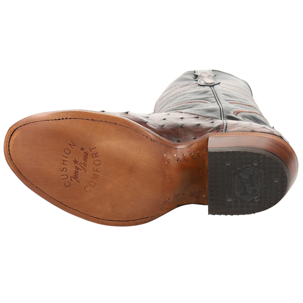 Kosse 13 Inch Full Quill Ostrich Round Toe Cowboy Boots - Image 5