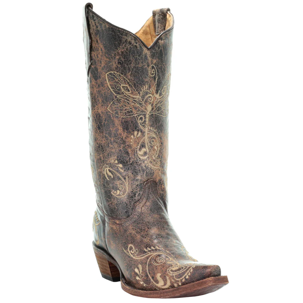 Embroidered Snip Toe Cowboy Boots - Image 2
