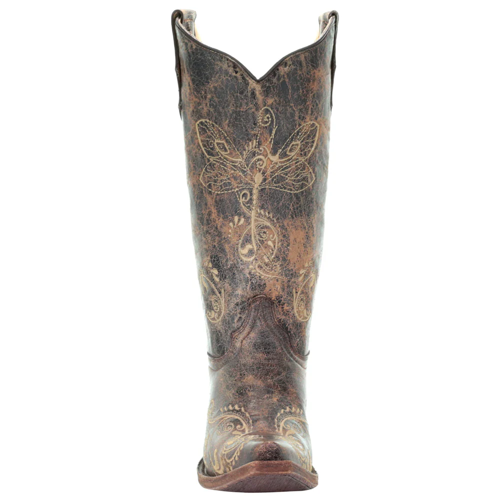 Embroidered Snip Toe Cowboy Boots - Image 5