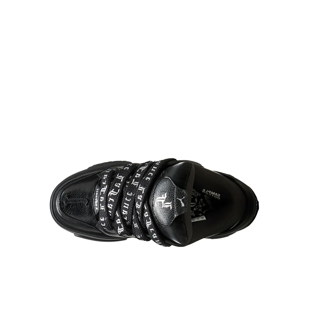 La Francé Black Chrome Lace Up Sneakers (Big Kid) - Image 4