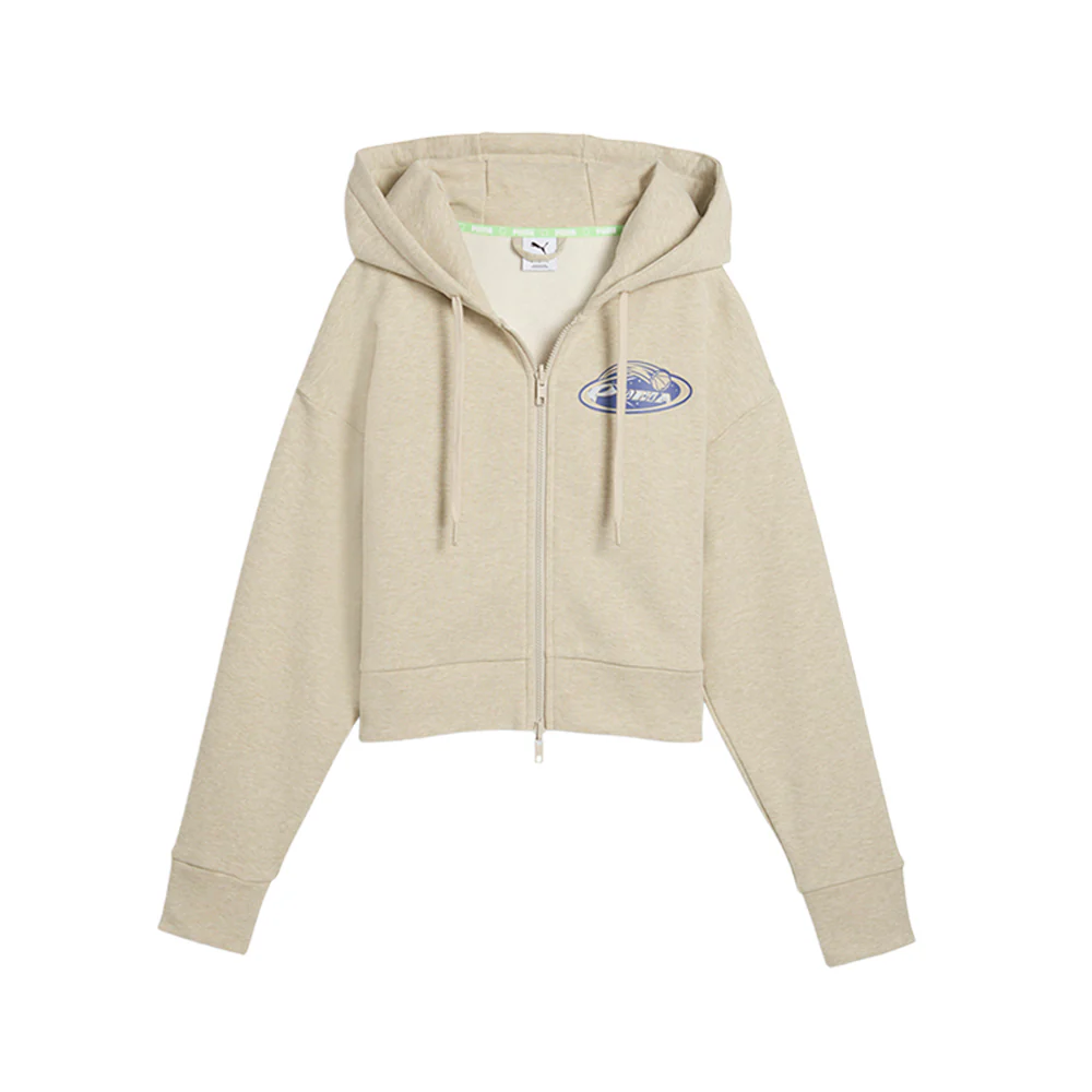 Lace Em Up Cropped Full Zip Hoodie