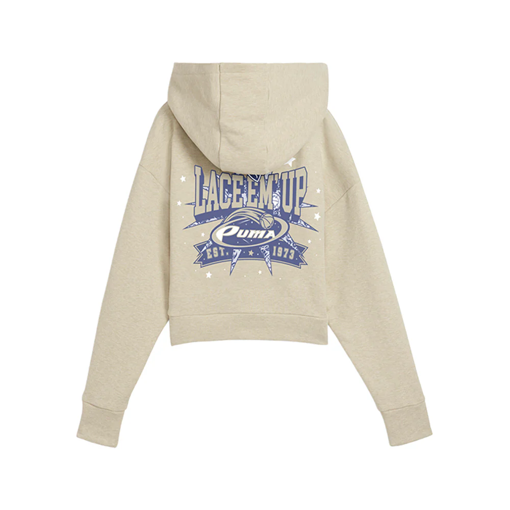 Lace Em Up Cropped Full Zip Hoodie - Image 2