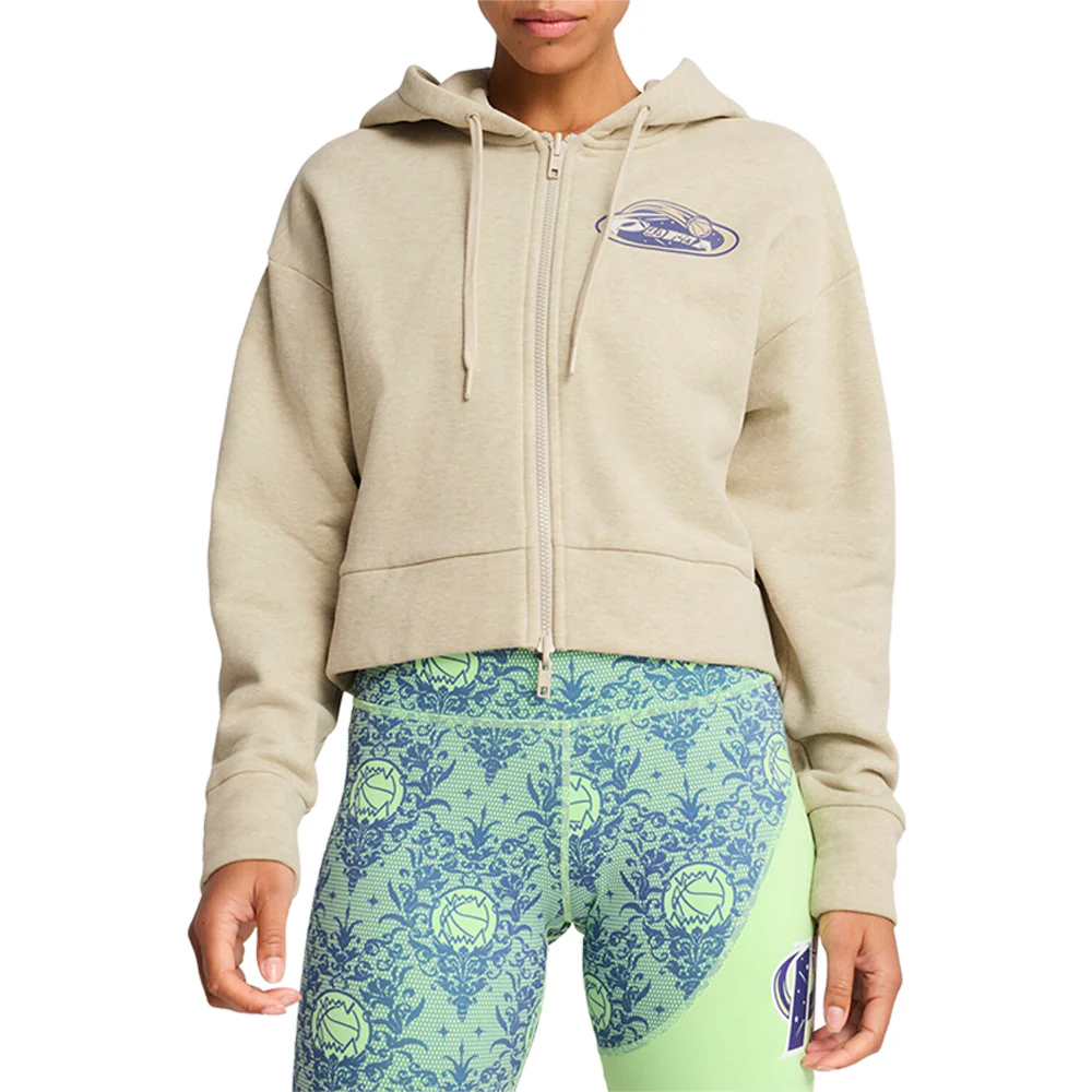 Lace Em Up Cropped Full Zip Hoodie - Image 3
