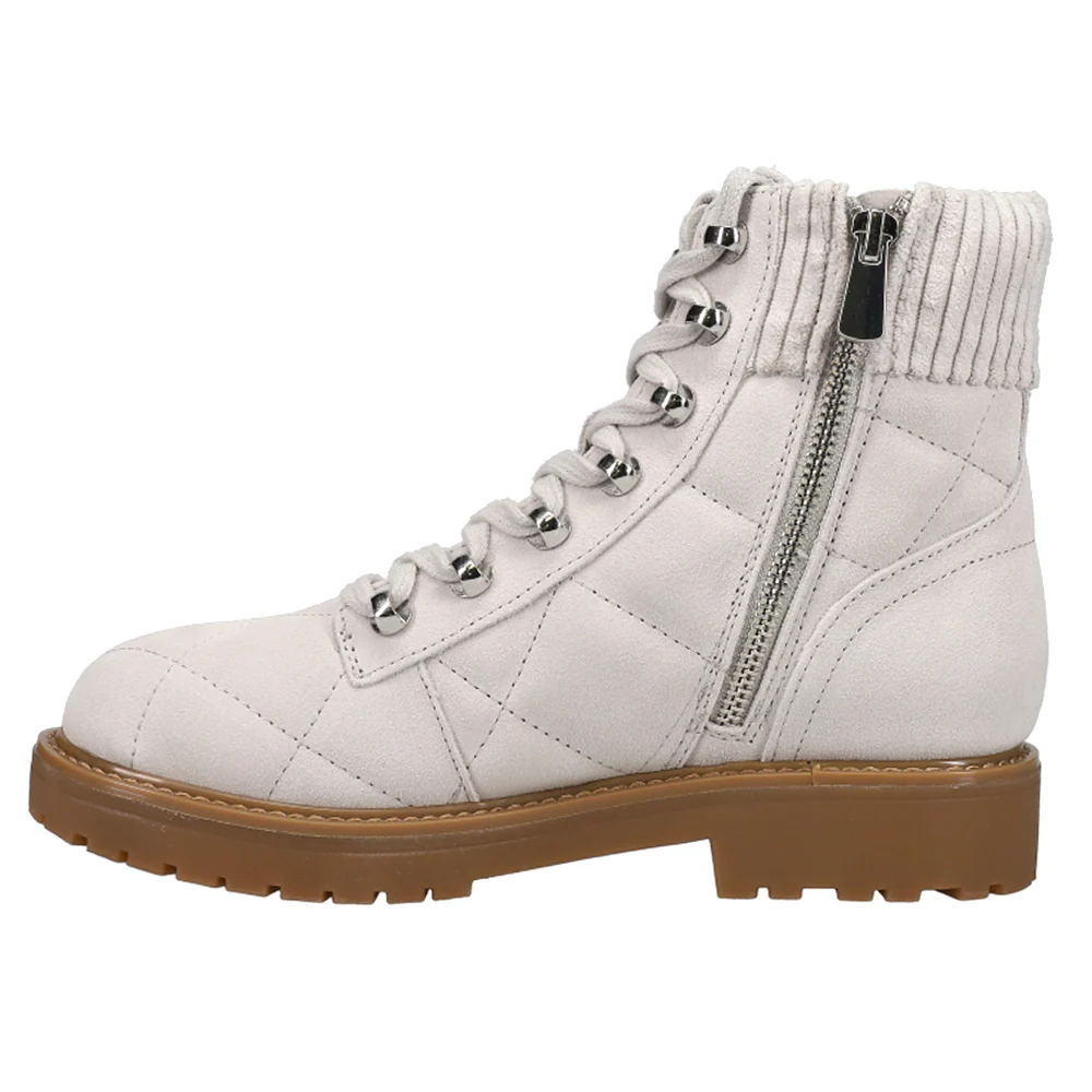 Lakely X Martha Stewart Quilted Combat Round Toe Boots - Image 3