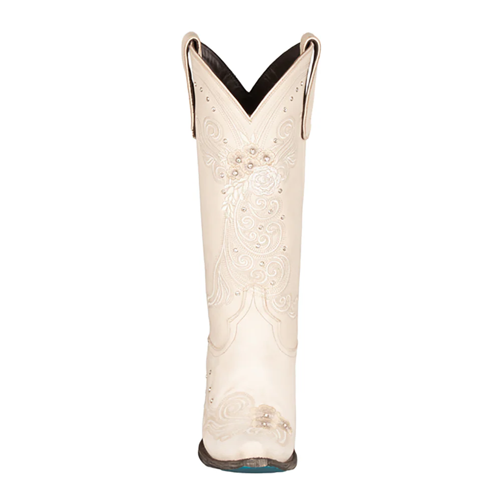 Embroidered Rhinestone Snip Toe Cowboy Boots - Image 5