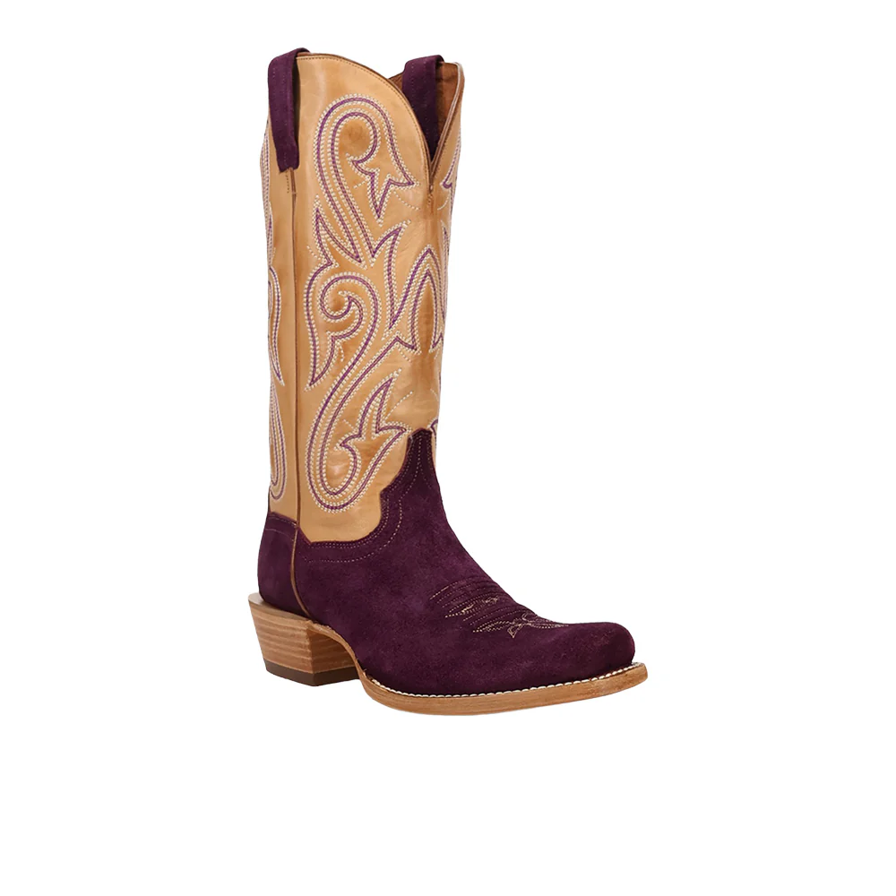 Lanessa Leather Square Toe Pull On Cowboy Boots - Image 2