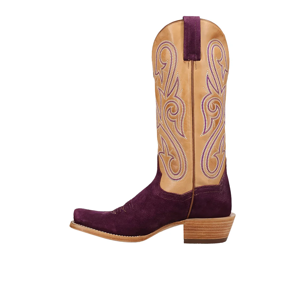 Lanessa Leather Square Toe Pull On Cowboy Boots - Image 3