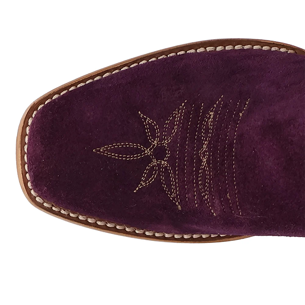 Lanessa Leather Square Toe Pull On Cowboy Boots - Image 4