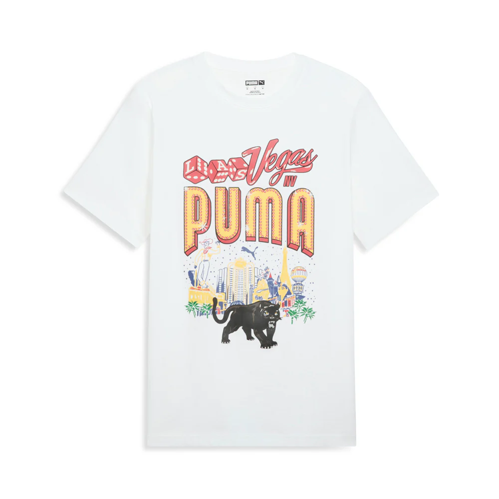 Las Vegas Neon Billboards Graphic Crew Neck Short Sleeve T-Shirt