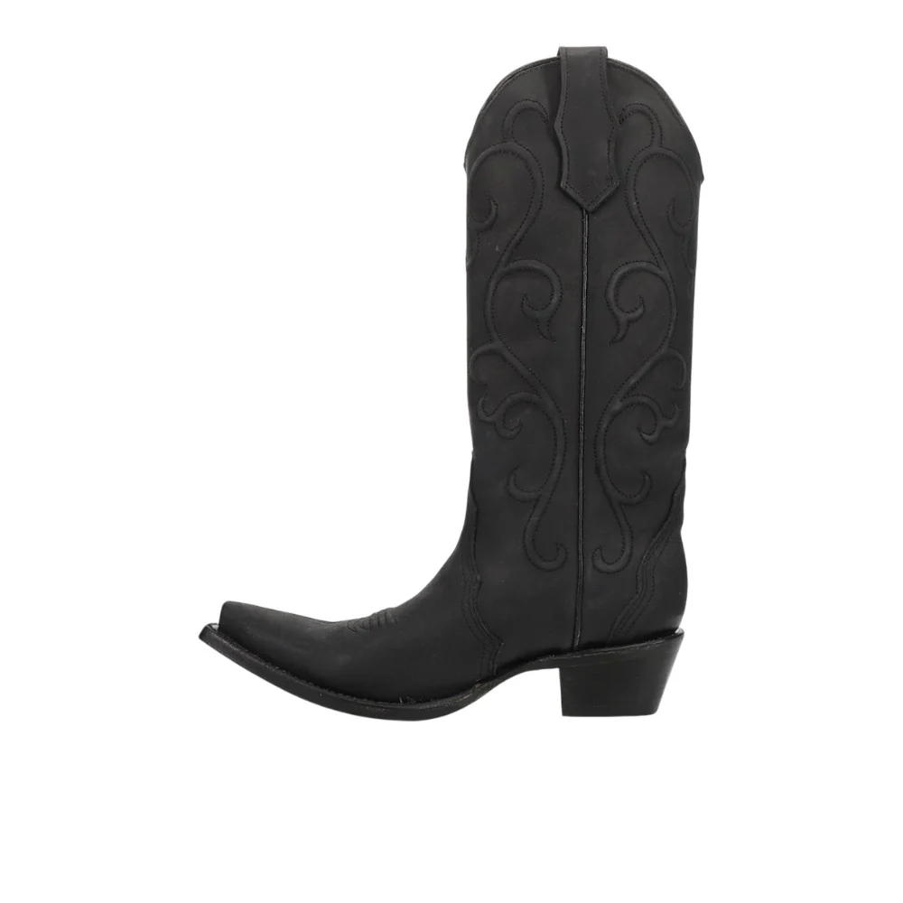 Embroidered Snip Toe Pull On Cowboy Boots - Image 3