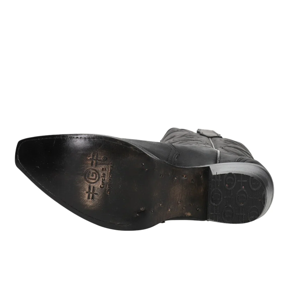 Embroidered Snip Toe Pull On Cowboy Boots - Image 5