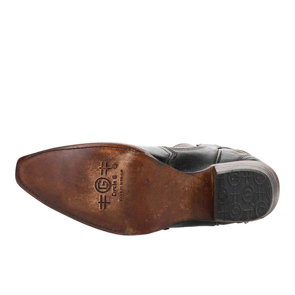 Embroidered and Triad Snip Toe Pull On Cowboy Boots - Image 5