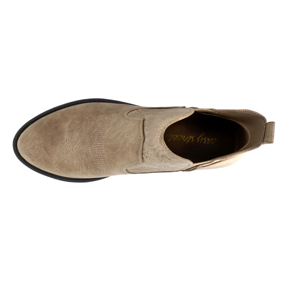 Legend Embossed Embroidered Round Toe Cowboy Booties - Image 4