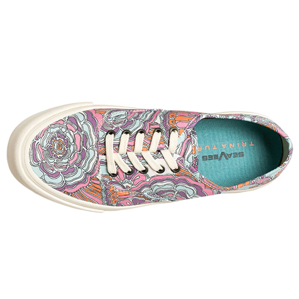 Legend x Trina Turk Floral Lace Up Sneakers - Image 4