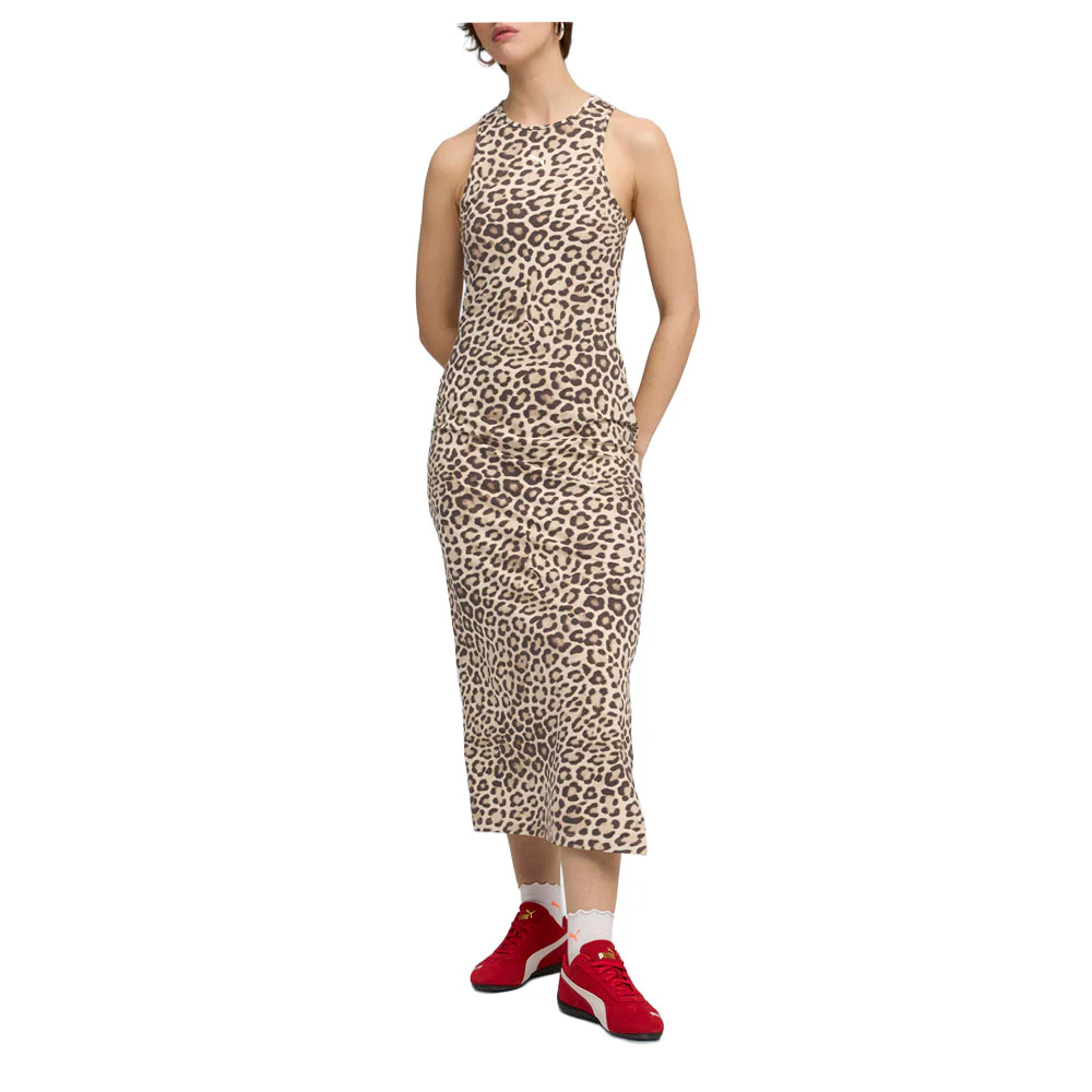 Leo Luxe Slim Sleeveless Midi Dress - Image 3