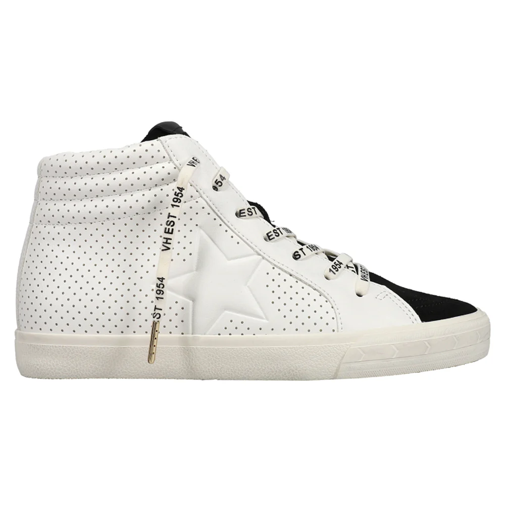 Lester Perforated High Top Slip On Sneakers