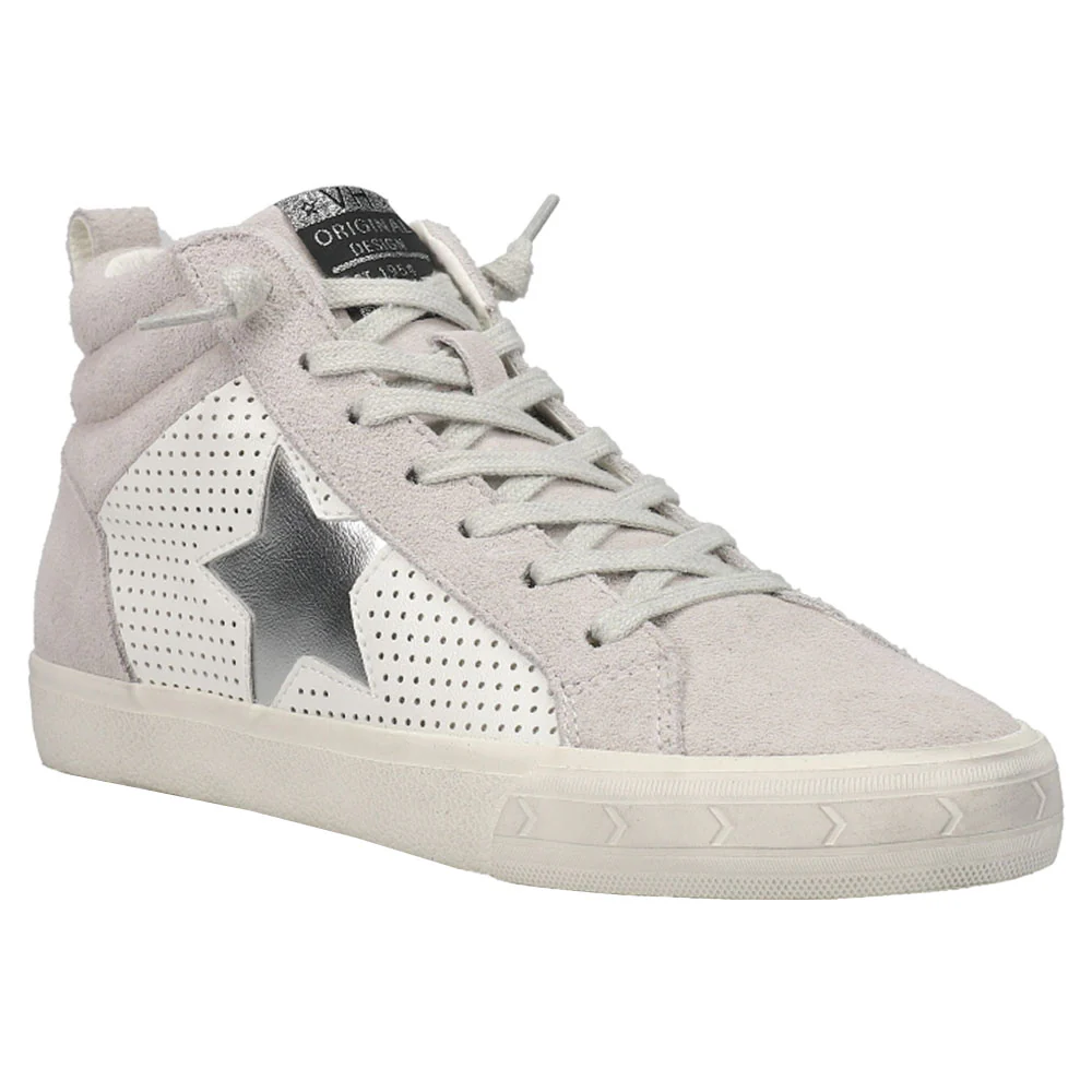 Lester Perforated High Top Slip On Sneakers - Image 2