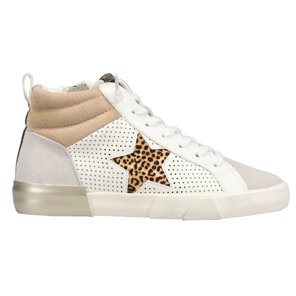 Lester Perforated High Top Slip On Sneakers