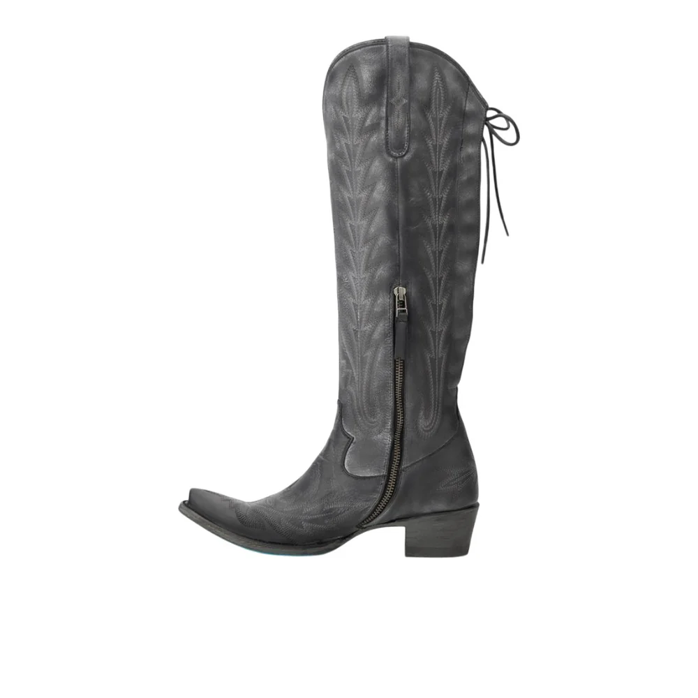 Lexington Knee High Embroidered Corset Cowboy Boot - Image 3