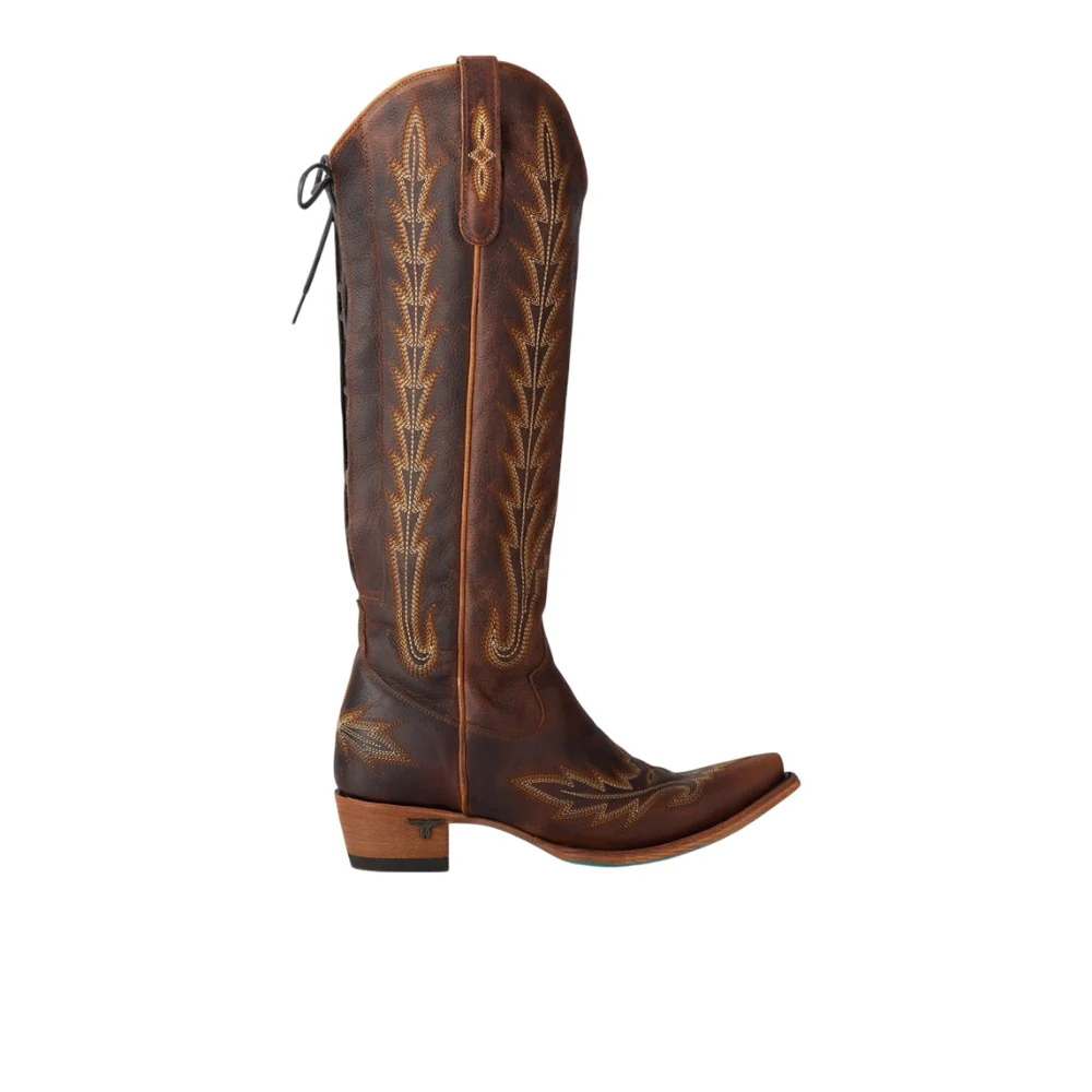 Lexington Knee High Embroidered Corset Cowboy Boots
